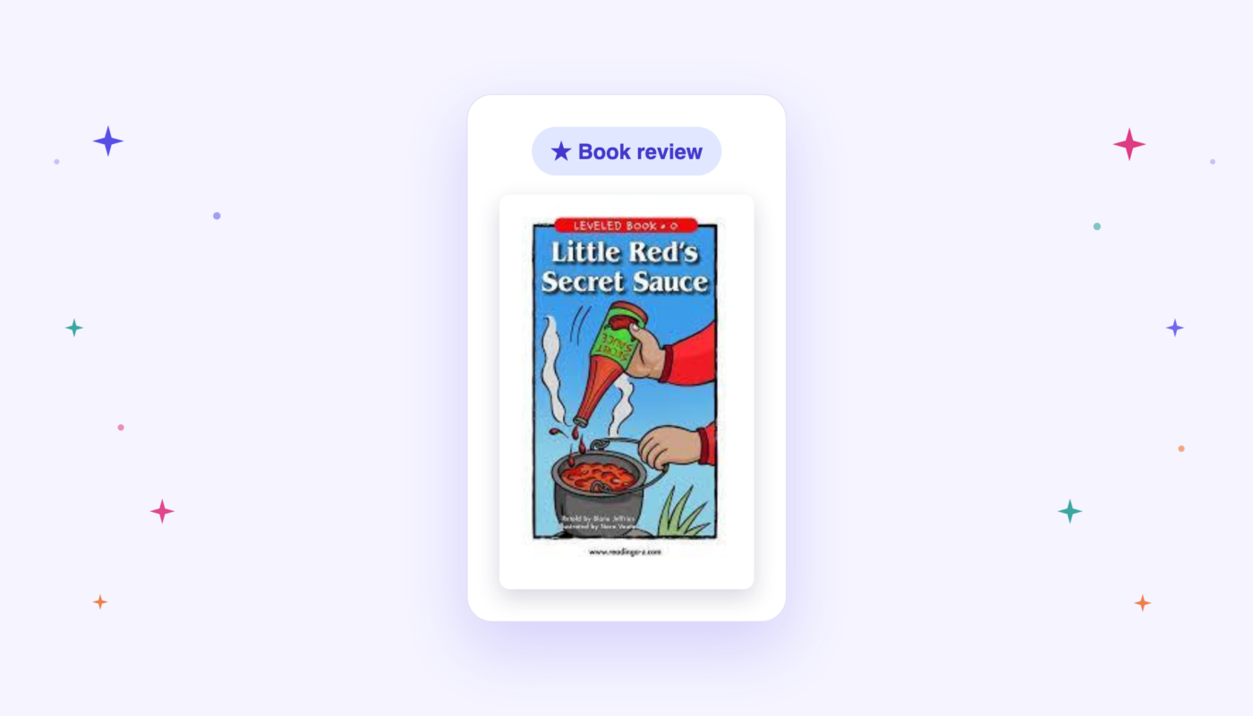 Cover of the book Little Red's Secret Sauce, showing a hand pouring hot chili sauce from a bottle into a pot.